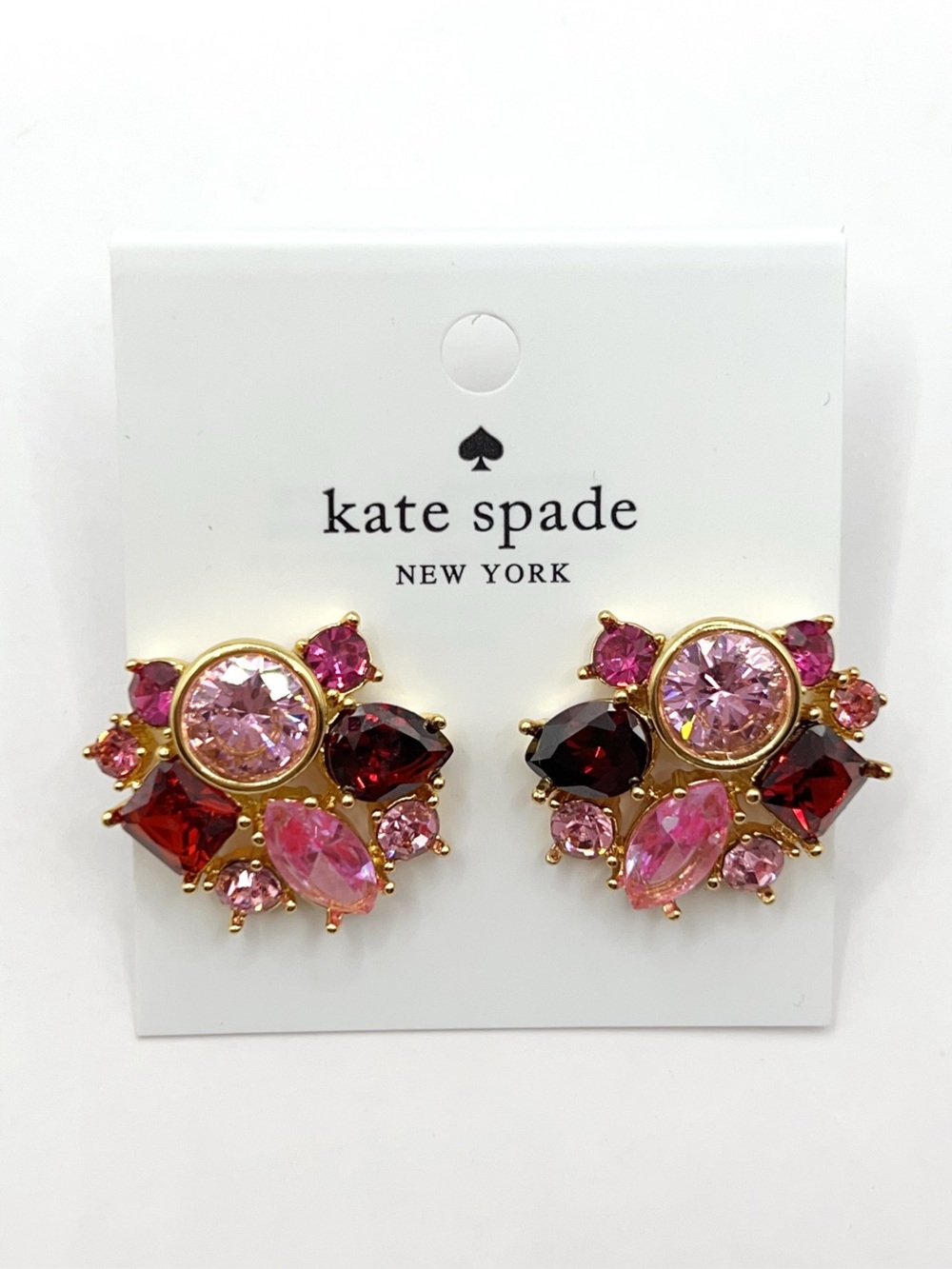 KS161-Kate Spade pink crystals earrings